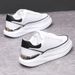 Men's Trendy Sports Casual Sneakers 2025 Spring New Style Height Increasing Thick Soled Soft White Shoes for Students Couples_vogvips.com