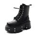 European And American Style Dark Motorcycle Heavy Metal Thick-Soled Martin Boots Spring New Women's Punk Leather Shoes_vogvips.com