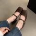 Vintage Square Toe Shallow Mouth Chunky Heel Single For Women Spring And Autumn New French Evening Style Fairy Soft Mary_vogvips.com