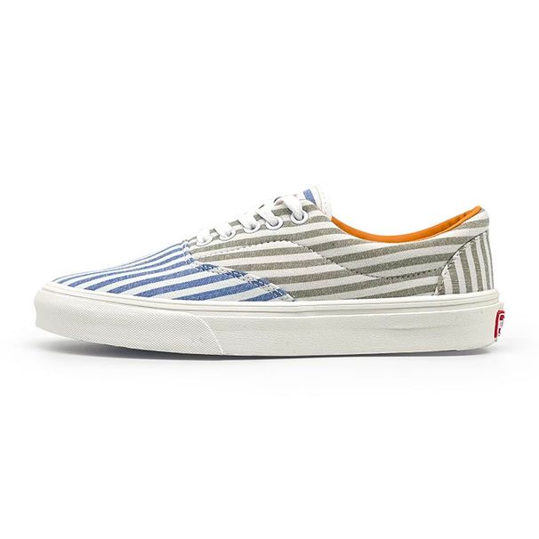 Highly Stylish Versatile Blue And White Striped Low-top Casual , Unisex Niche Sneakers, Large Size Couple's Canvas_vogvips.com