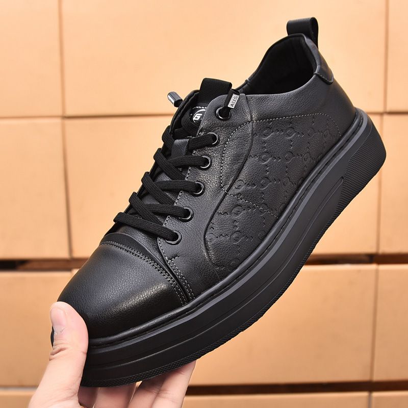 Men's Shoes 2025 Autumn And Winter First Layer Cowhide Jogging Shoes Genuine Leather Versatile Business Men's Leather Shoes Trendy Sports Leisure_vogvips.com