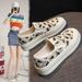 Old Beijing Cloth Shoes Women Breathable One Pedal Casual Shallow Mouth Flat Bottom Canvas Shoes Women Lazy Thick Baseplate Shoes_vogvips.com