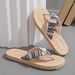Women's Fashion Trend Ethnic Graffiti Anti-slip Wear-resistant Soft Sole Anti-linen Flip-flops_vogvips.com