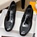Business Casual Loafers Men Genuine Patent Leather Glossy Formal Slip-On Hairstylist Wedding Shoes_vogvips.com