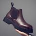 Chelsea Boots Men's Breathable High-top Shoes Wind One-pedal Martin Boots Men's Boots Men's Cigarette Boots_vogvips.com