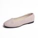 2025 Spring Autumn Square Toe Fashion Flat Korean Style Suede Shallow Mouth Single Women Shoes Large Size Foreign Trade_vogvips.com