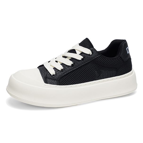 Men's Summer Mesh Breathable White Sneakers European Style Trendy Affordable Luxury Thick Soled Casual Sports Shoes_vogvips.com