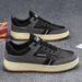 Men's Casual Sneakers Breathable Round-Toe Low-Top Shoes With Rubber Sole For Comfort And Style Casual Sneakers Trendy Shoes_vogvips.com