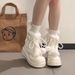 Original Cute Lolita Snow For Women 2025 New Winter Fleece Lined Thickened Warm Short Boots Thick Sole Cotton Shoes_vogvips.com
