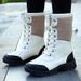 2025 Winter New Women's Leather Boots Martin Boots High Top Leather Shoes Fashion Women's Cotton Shoes On Both Sides_vogvips.com