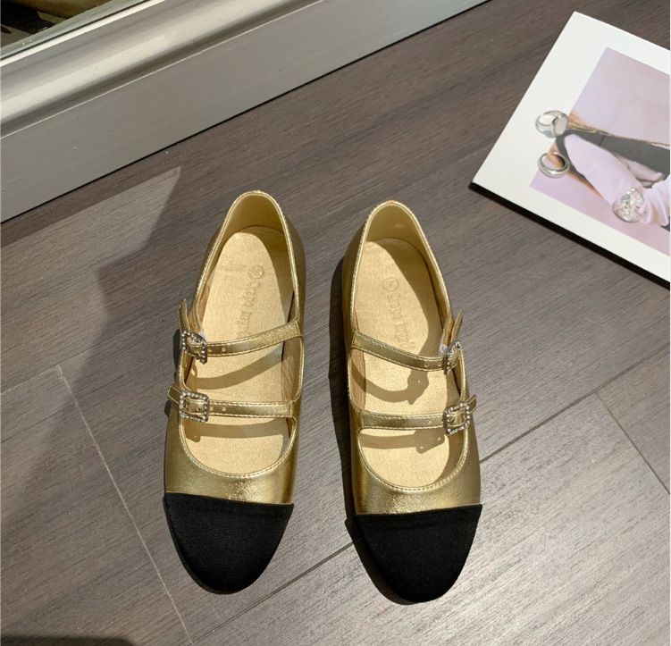 Women's Shoes Spring New Round Toe Retro Shallow Mouth Mary Jane Women's Shoes Genuine Leather_vogvips.com