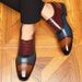 Euro Step New Leather Versatile Brogue Soft Wear-resistant Thick Sole Trendy Breathable Business Casual Men's Wedding Shoes_vogvips.com