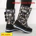 Winter Men And Women Snow Boots With Fleece Lining, Thickened Warm, Non-Slip, Long Waterproof, Thick Sole, Men's Boots,_vogvips.com