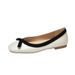 Versatile Round Toe Flat Bean Shoes With Butterfly Bow Soft Sole Grandma Shoes, 2025 Spring And Autumn New Shallow Mouth_vogvips.com