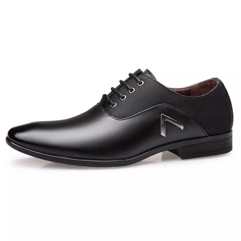Men's Leather Business Shoes Pointed Toe Comfortable Oxford Dress Shoes Wedding Work Formal_vogvips.com
