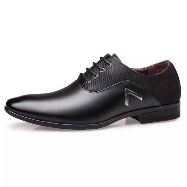 Men's Leather Business Shoes Pointed Toe Comfortable Oxford Dress Shoes Wedding Work Formal_vogvips.com