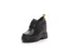 11cm Genuine Leather Hidden Wedge Short Black Korean Versatile Roman Style Trendy Shoes Thick Sole Boots High Heels_vogvips.com
