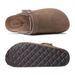 Bebealy Women's Cow Suede Clogs With Adjustable Strap Indoor And Outdoor Fashion Cork Footbed Leather Mules Slip On Potato Shoes_vogvips.com