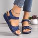 Women's Plus Sandals For Foreign Trade, 2024 Summer New European And American Style Velcro Beach Shoes, Size 43,_vogvips.com