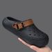 Baotou Men's Summer Thick Soled Sandals Non-Slip Beach Shoes Hollow out Driving Comfort plus Size Unique Design_vogvips.com