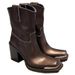 26ss New Miu Style High-End Square-Toed Ankle For Women Summer Thick Heel Genuine Leather Black Women's 's_vogvips.com
