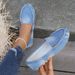Large Size 2025 New Denim Bean Shallow Mouth One Foot Women's Singles Shoes_vogvips.com