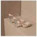 Transparent Wide Foot Wasteland Small Size Chunky Heel High Heels Summer Internet Celebrity Outdoor Wear New Chinese_vogvips.com