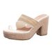 Women's Shoes Rope Wedge Thick Soled Sandals Flip Flops Summer Vacation Waterproof Platform Women's High Heels_vogvips.com
