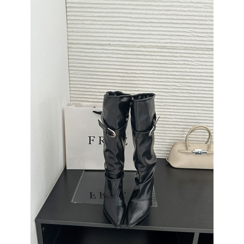 Autumn And Winter Versatile Pointed-Toe Simple Boots For Women_vogvips.com