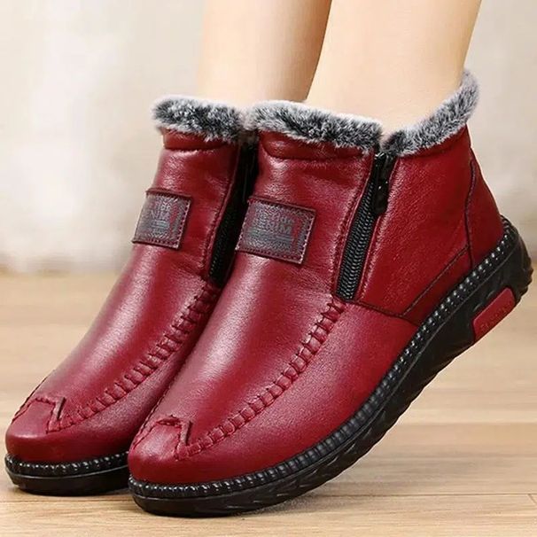 Women's Winter Comfort Shoes For Elderly – Non-Slip Soft Sole, Plush Lined, Lightweight & Warm Flat Boots For Daily Wear_vogvips.com