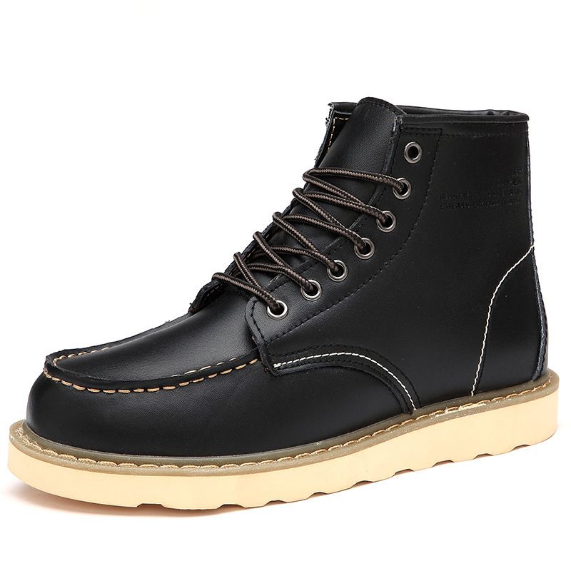 European Warm Series Martin Winter Padded Short High Top Men's Desert Mid-Top Snow Motorcycle Roman Boots_vogvips.com