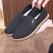 Men's Breathable Lightweight Slip-On Casual Shoes - Comfortable Anti-Slip Soft Sole Traditional Chinese Cloth Shoes For Dad & Elderly_vogvips.com