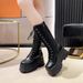 COS Shoes 9CM Large Size Thick-Soled Martin Women 2024 New Round-Toe Short For Petite British Style Boots_vogvips.com