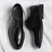 WalkPrime Men's Leather Shoes From Wenzhou, British Style Formal Business Black Korean Version Commuting Suit Office Shoes, One_vogvips.com