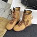 Super Stylish ~ Dexun Martin Casual Sports Short Versatile Boxing Round Toe Mid-Calf Western Boots For Women_vogvips.com
