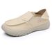 Women's Shoes Spring And Autumn Soft Sole Slip On Round Toe Shoes Comfortable Casual Breathable Wear Resistant Cloth Shoes_vogvips.com
