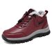 Northeast Large For Women Winter Fleece-Lined Warm Mom Men Leather Surface Waterproof Non-Slip Walking Shoes Middle-Aged_vogvips.com