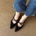 Chengdu Style~Retro Pointed Toe Cross-Strap Mary Jane Women's Shoes For Spring And Summer, Genuine Leather Suede_vogvips.com