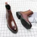 British Style Men Mid Calf Dress Business Formal Ankle Boots Autumn Men's Split Leather Shoes 240830_vogvips.com