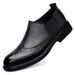 Euro Step Crocodile Pattern Leather For Men Business Brogue Carved Men's British Style Casual Slip-On Autumn Groom Wedding Shoes_vogvips.com