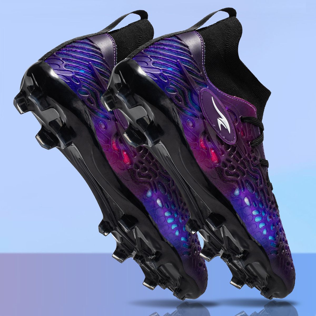 High Top 2025 Summer New Style Fly Woven Breathable Long Shoes, Large Size Broken Nail Football Shoes_vogvips.com