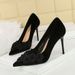3739-H67 Chinese Style, Niche Pointed Suede High Slim Heels, Shallow Mouth Single Shoes, Flower Cheongsam, Women's Shoes_vogvips.com