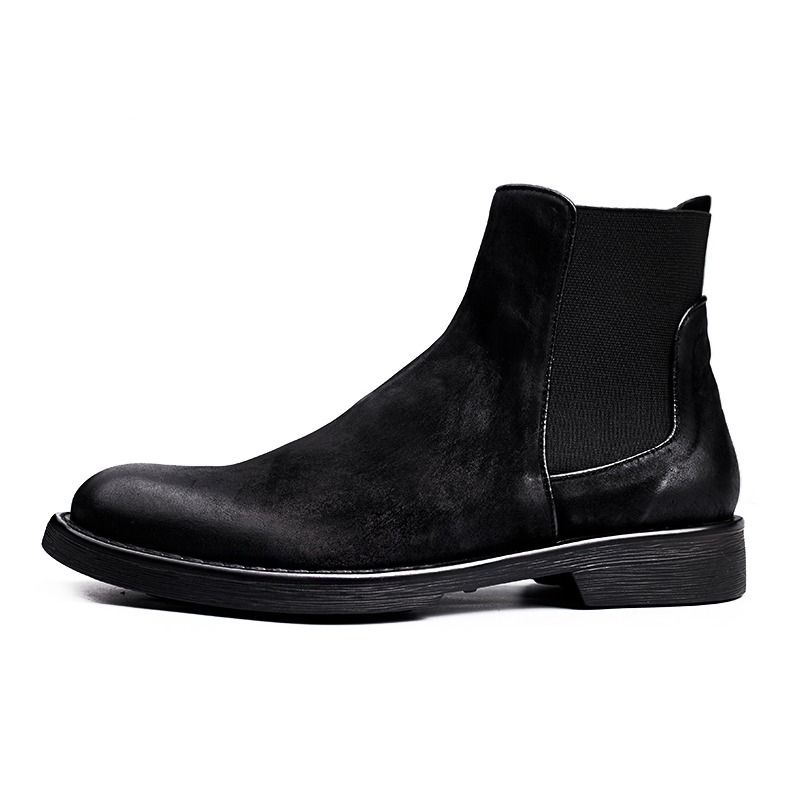 European Warm Series High-top Motorcycle Men's Winter Fleece Cotton Shoes Leather Mid-top Martin Boots Men_vogvips.com