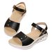 New Women's Chunky Platform Sandals - Plus Size, Soft Sole, Single Strap, Peep Toe, Thick Sole Sandals_vogvips.com