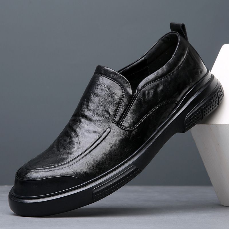 2026 Spring New Genuine Business Breathable Casual Leather Men's Comfortable Slip-On Dad Shoes_vogvips.com