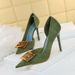 6168-2 Sexy Nightclub Slim Shallow Notched Pointed Side Hollow Square Button Single Shoe High Heel Shoes_vogvips.com