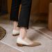 Small Autumn With Niche Design Temperament, Square Toe Color Blocked Single Shoes, Spring 2025 New French Low Heel_vogvips.com