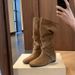 Correct Logo 1 New Matte Height-Increasing 6cm~ Korean Style Round Toe Buckle Soft Wrinkle Slimming High Boots For Women Autumn 6cm~_vogvips.com