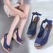 Women’s Shoes Spring And Summer New Roman Style Wedge Heel Women's Sandals Fish Mouth Back Strap Women's Shoes Foreign Trade Large Size Sandals Flat_vogvips.com