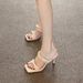 High Heels Women Spring Summer Autumn New Square Thin Heel Pink Strap Sandals Open Toe Versatile Outdoor Slippers_vogvips.com